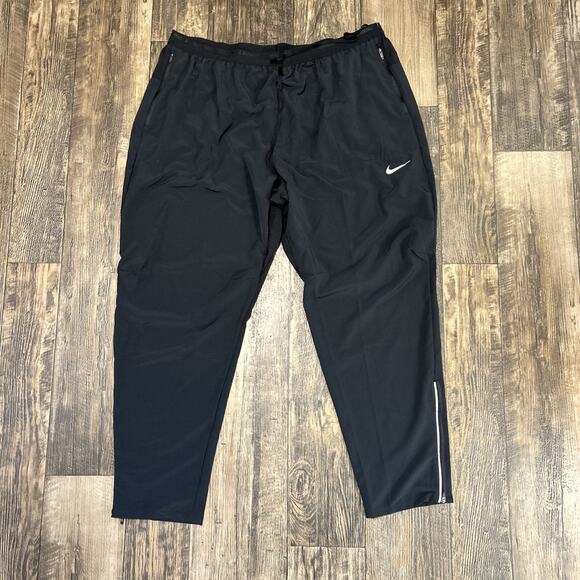 MEN'S NIKE PHENOM WOVEN RUNNING JOGGERS PANTS BLACK DQ4745-010 SIZE 4XL - Picture 1 of 11